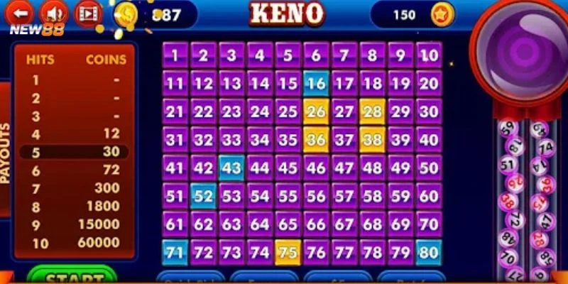 Tìm hiểu cách chơi keno online cơ bản